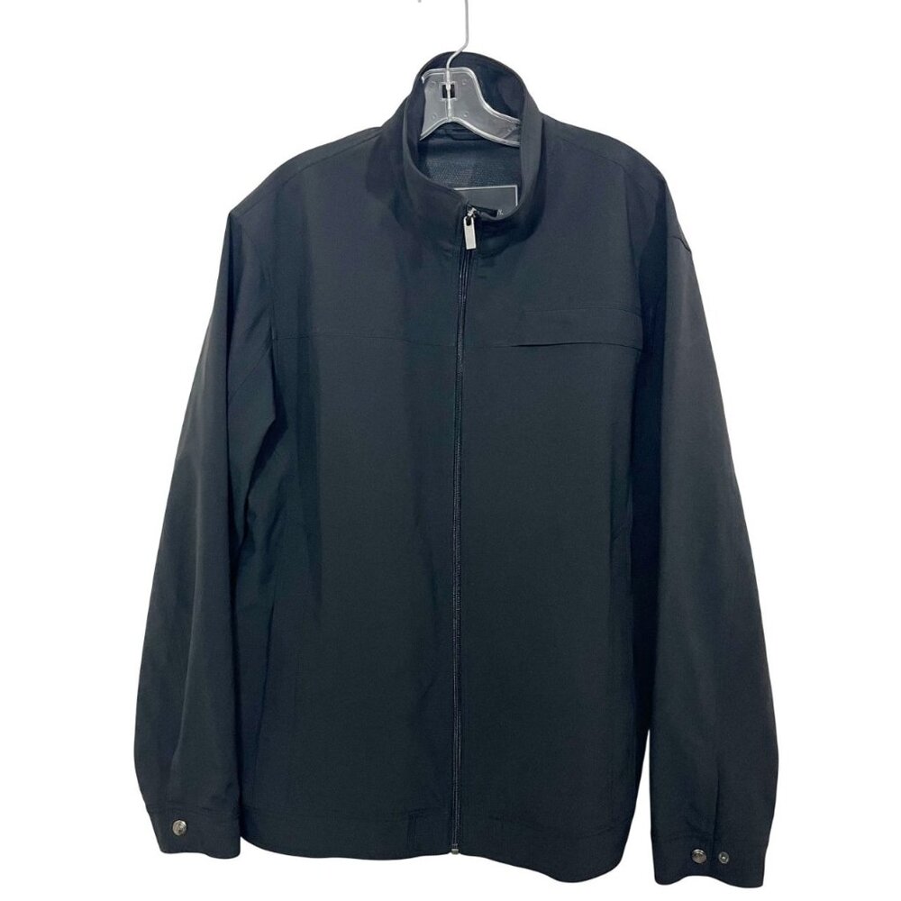 Johnston & Murphy Men's Black Soft Shell Jacket Windbreaker - Size Large